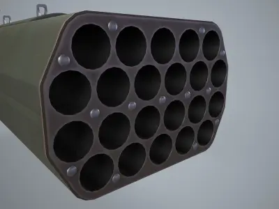 Telson 22 Launcher With Missiles Low-poly 3D model