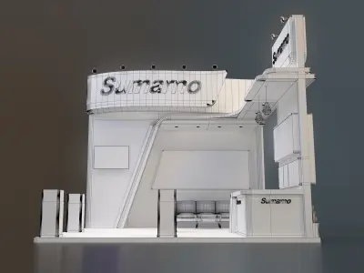 exhibition stand 36 sqm 3D model