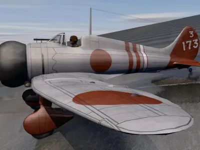 Mitsubishi A5M2 Claude 3D model