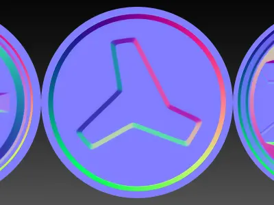 90 Bolt Hard Surface for Substance Painter Low-poly 3D model