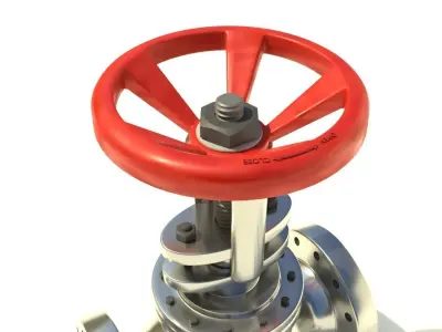 Realistic Globe Valve 3D model