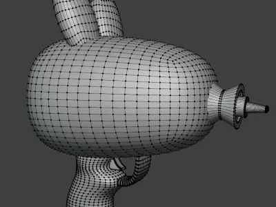 Stylized Bunny Blaster Low-poly 3D model