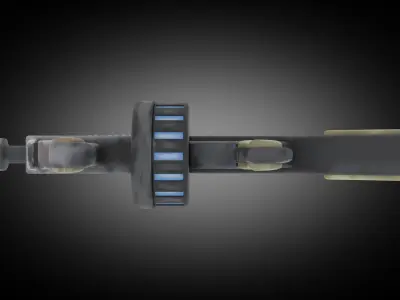 Vanishing rifle Low-poly 3D model