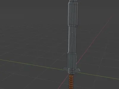 low-poly sword Low-poly 3D model