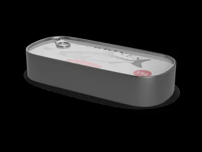 Smoked fish and seafood Smoked Sardines Low-poly 3D model