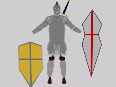 Medival Armor Set Free low-poly 3D model
