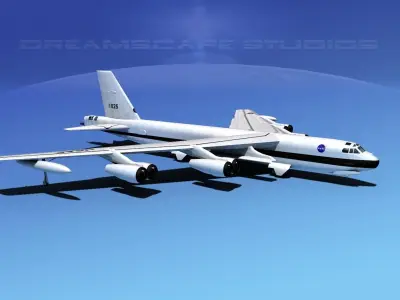 Boeing B-52H Stratofortress NASA 3D model