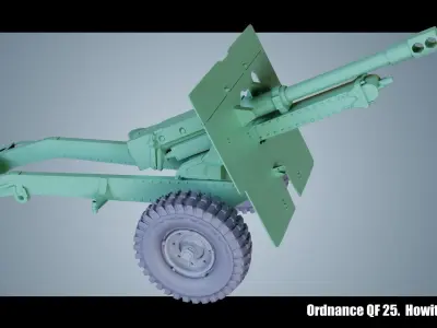 Ordnance QF 25 Howitzer 3D model