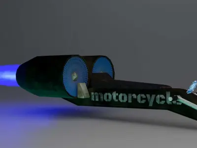 Soace motorcycle Free low-poly 3D model