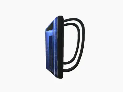 SciFi Backpack E06 Blue - Fashion Character Design Low-poly 3D model
