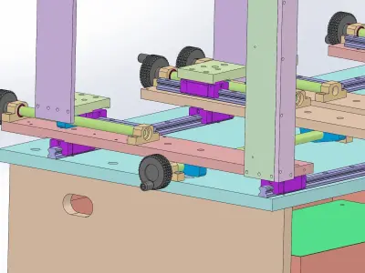 Positioning screw mechanism Free 3D model