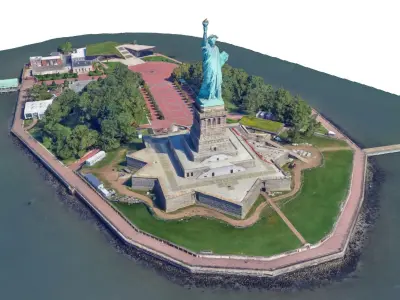 liberty island Free 3D model