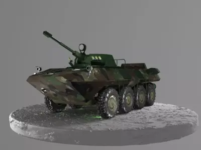 BTR-90 Military Armored Vehicle Low-poly 3D model
