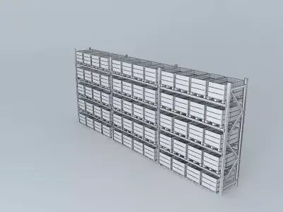 racking three parts Free 3D model