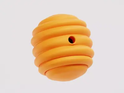 Bee Honey Hive 3d Model Low-poly 3D model