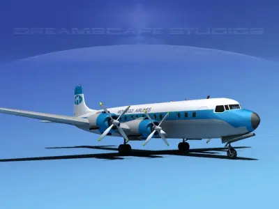 Douglas DC-7C Montego 3D model