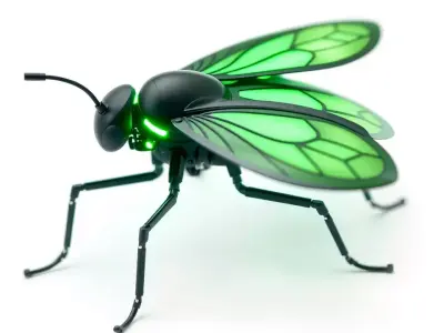 Green Cyborg Insect model pack Low-poly 3D model