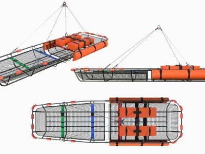 Coast Guard hoist stretcher and Basket   3D model