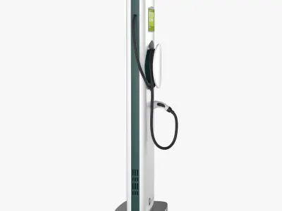 Electric Vehicle Charging Station 2 3D model