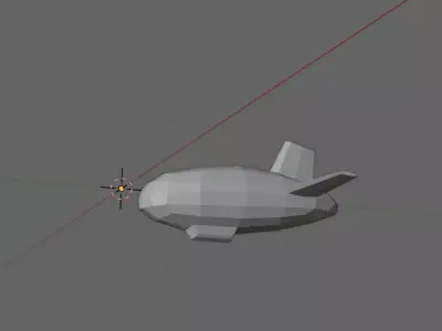 dirigible Low-poly 3D model