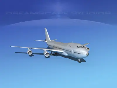 Boeing 747-100 Bare Metal 3D model