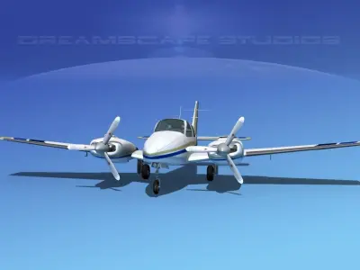 Beechcraft B55 Baron V11 3D model