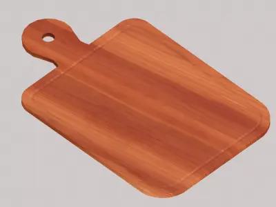 Wooden chopping board Free low-poly 3D model get