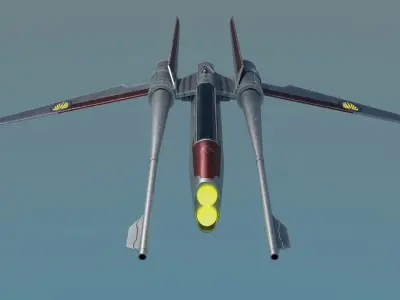Jedi Vector Star Fighter- Star wars Highrepublic Low-poly 3D model