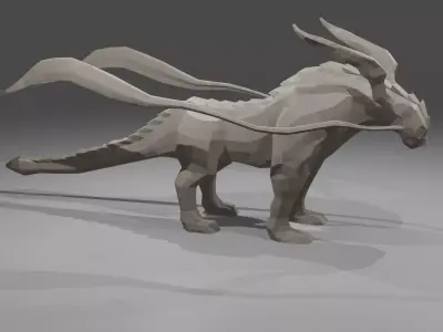 Animal dinosaur Low-poly 3D model