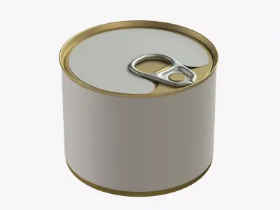 canned food round tin metal aluminium can 04 3D model