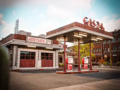 URBAN BUILDING OLD HORROR 11 Low-poly 3D model