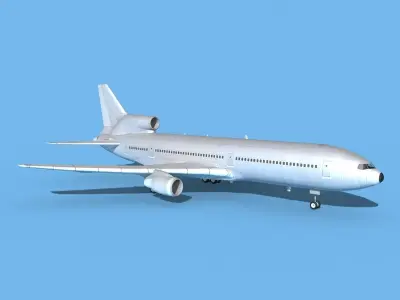 Lockheed L-1011 TriStar Bare Metal 3D model
