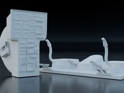 Cockpit Hughes 500 3D print model