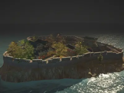 Korea Goryeo Palace Low-poly 3D model