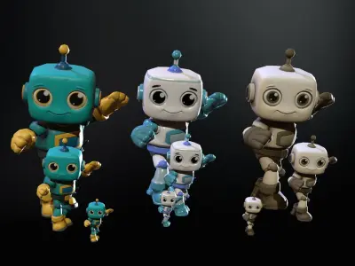Minirobotic3 Low-poly 3D model