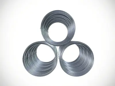 Aluminum Wire Cable Bundle Low-poly 3D model