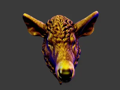 Animal Head Low-poly 3D model