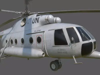 Mi-8 Aircraft Low-poly 3D model