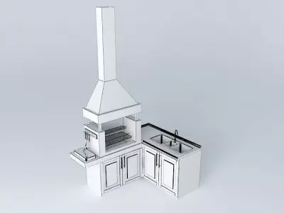 Barbecue, Broiler Pan Free 3D model