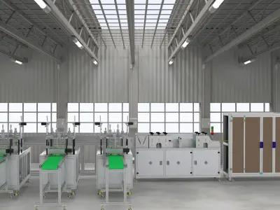 Three line Facemask machine 3D model