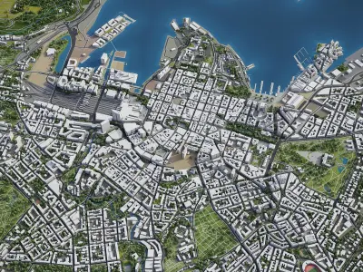 Oslo - Center Low-poly 3D model
