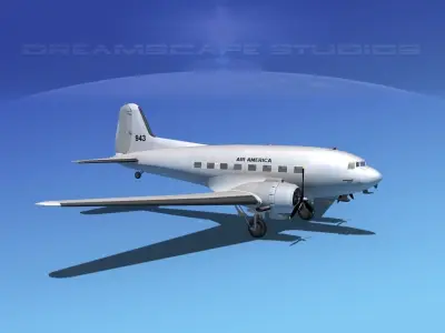 Douglas DC-3 Air America 3D model
