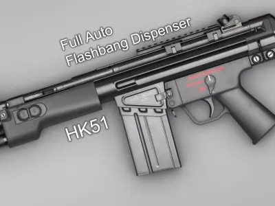 Fleming Firearms HK51 - PDW Carbine Pack - Game Asset Low-poly 3D model