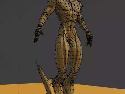 Stylized Horned Alien Creature 3D model