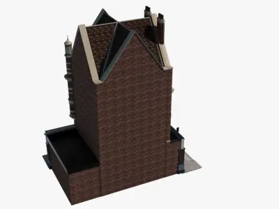 Historic London Corner Building 3D model