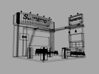 exhibition stand 36 sqm 3D model