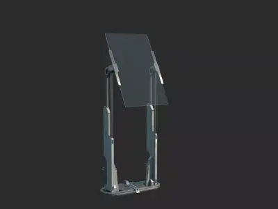 Future sci-fi landing computer 3D model