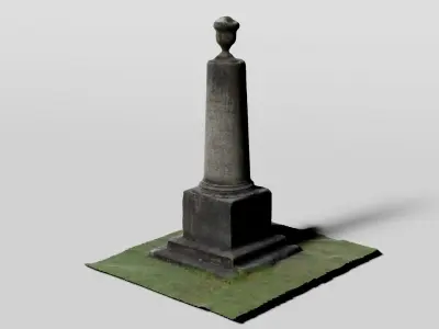 Historical headstone memorial 3D model