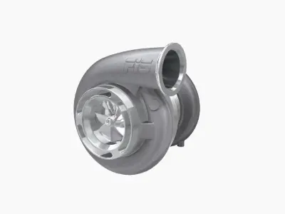 Forced Inductions GTR 107mm GEN4 turbocharger Low-poly 3D model