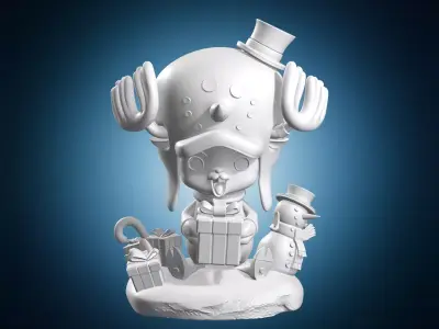 Chopper Christmas Holiday Winter Miniature Statue 3D print model